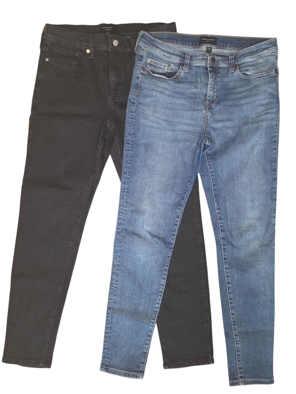 Banana Republic 2 Pair Skinny Jeans in Blue and Black 30/10